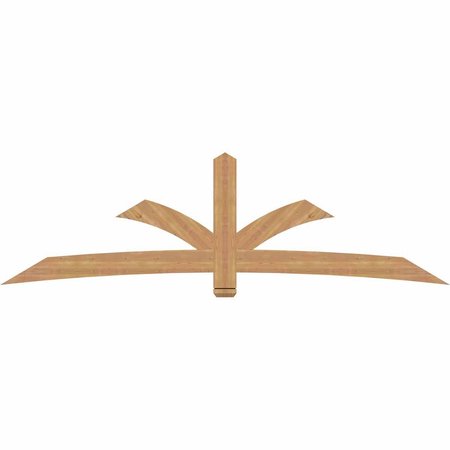 EKENA MILLWORK Davenport Timber Gable Bracket, Western Red Cedar, 108"W x 31 1/2"H x 1 1/2"D x 5 1/2"F, 7/12 Pitch GBW108X31X0206DAV00SWR